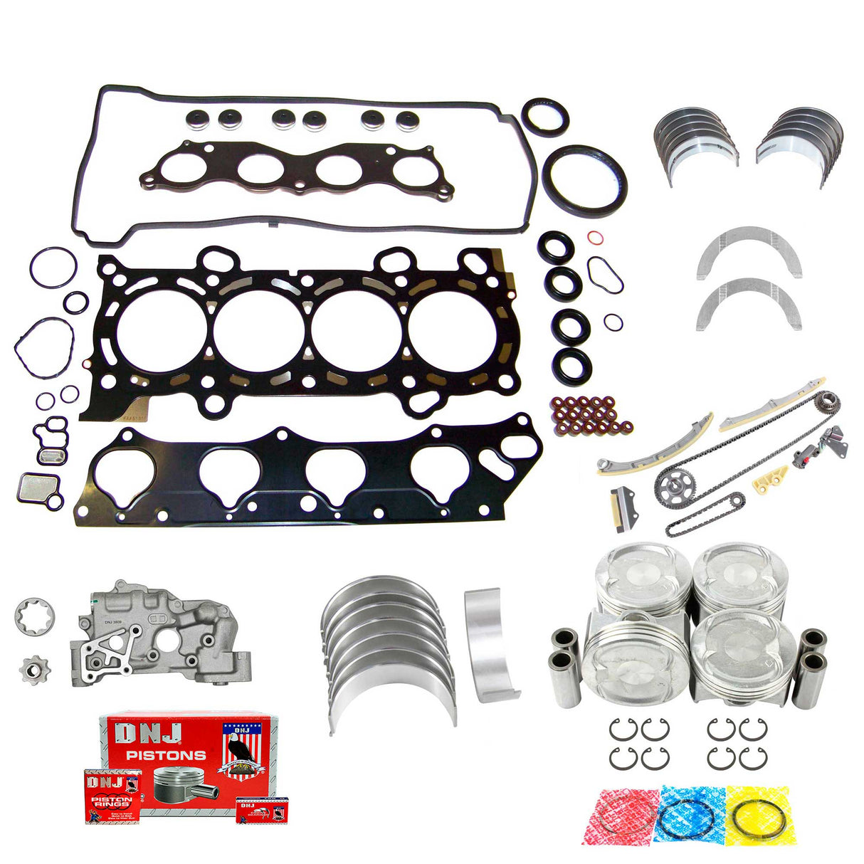 Master Engine Rebuild Kit 2007-2009 Honda 2.4L