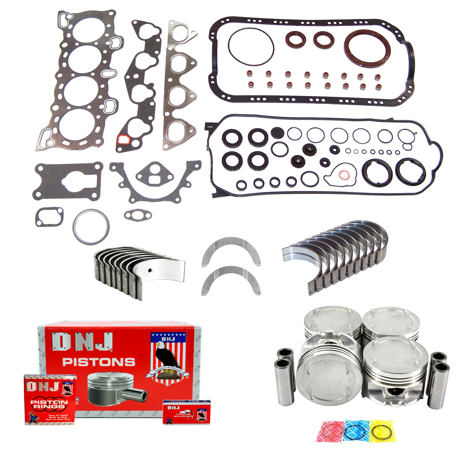 Engine Rebuild Kit 1988-1991 Honda 1.6L