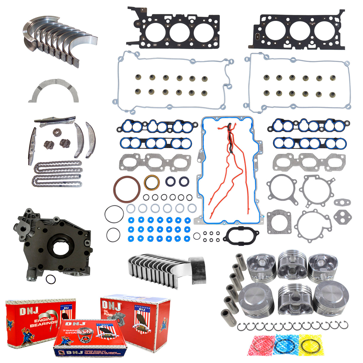 Master Engine Rebuild Kit 2000 Mazda 2.5L