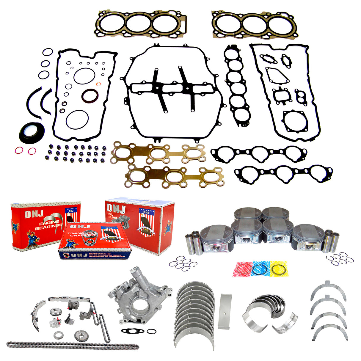 VQ35DE Engine Rebuild Kit: 2003-2008 Nissan 350Z, Infiniti FX35, G35, & M35 3.5L V6