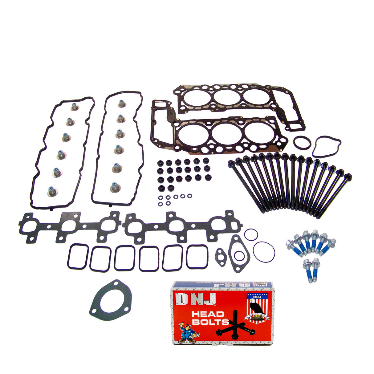 Cylinder Head Gasket set with Head Bolt Kit 2005-2012 Dodge, Jeep, Mitsubishi, Ram 3.7L