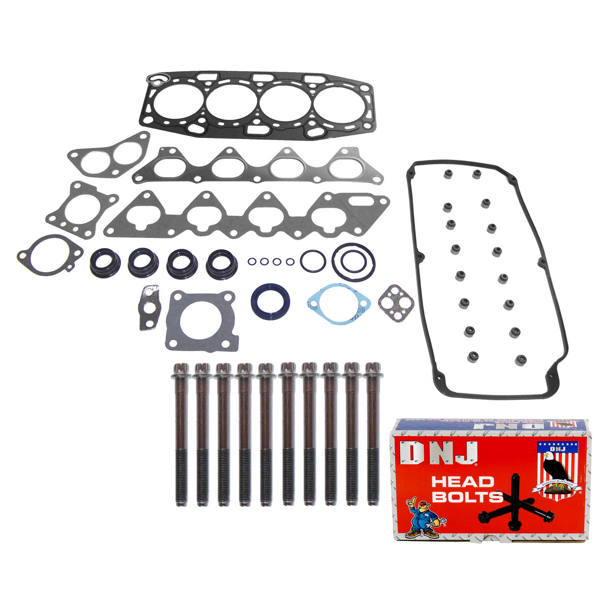 Cylinder Head Gasket set with Head Bolt Kit 1992-1996 Dodge,Eagle,Mitsubishi,Plymouth 1.8L