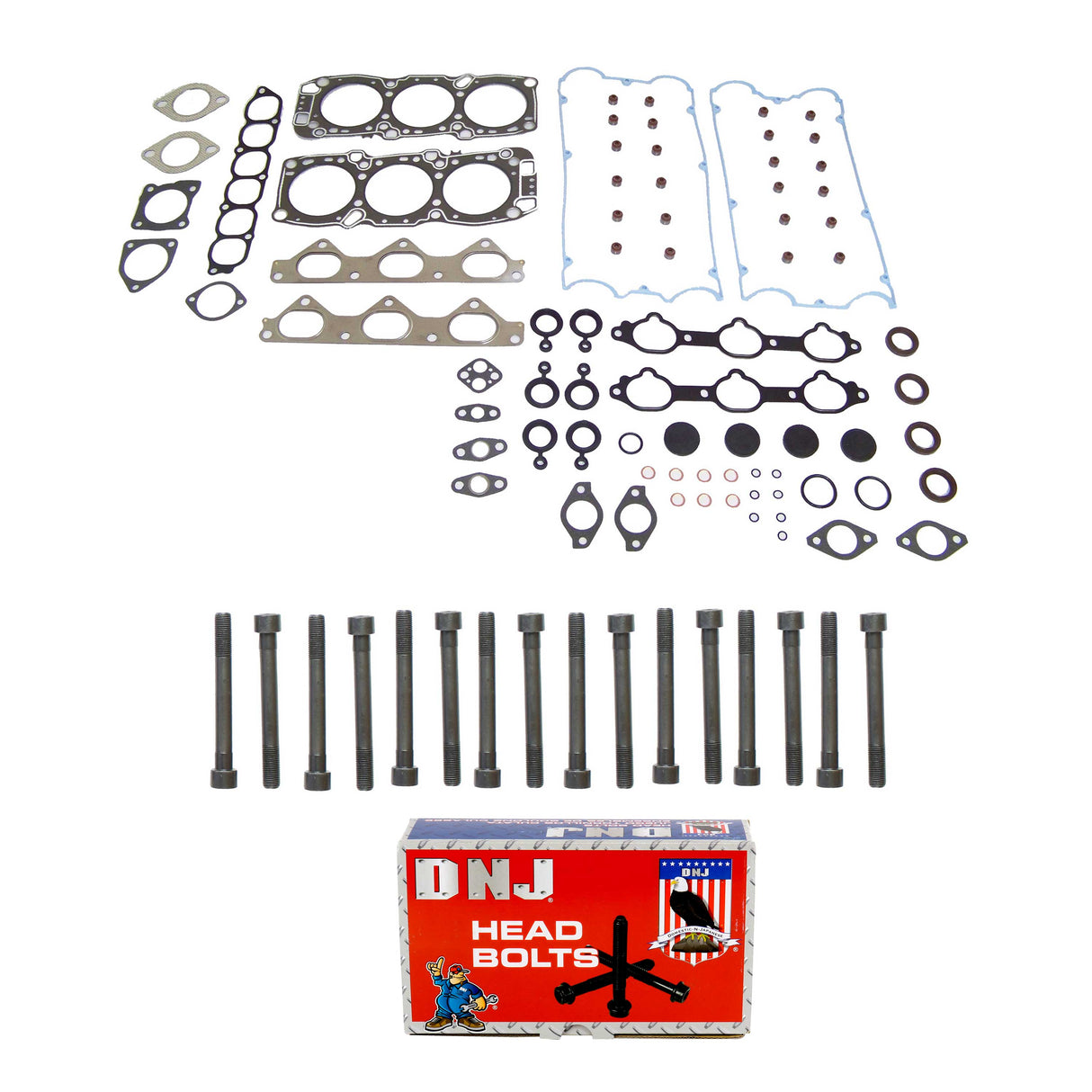 Cylinder Head Gasket set with Head Bolt Kit 1991-1999 Dodge,Mitsubishi 3.0L