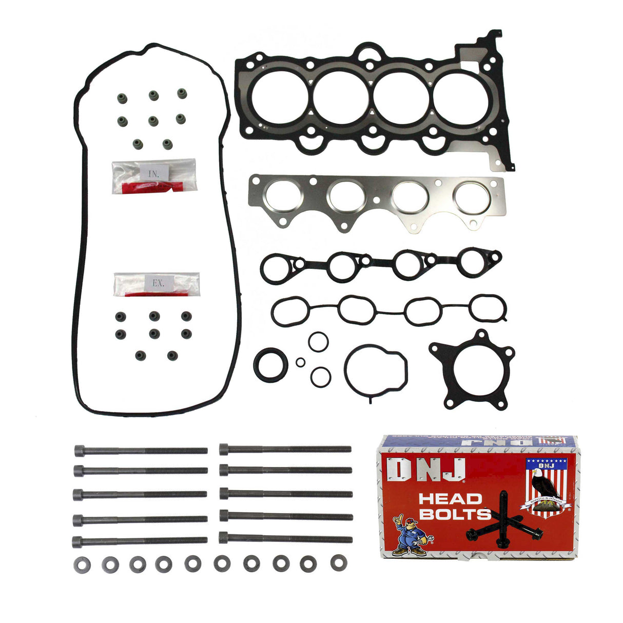 Cylinder Head Gasket set with Head Bolt Kit 2010-2011 Kia 1.6L