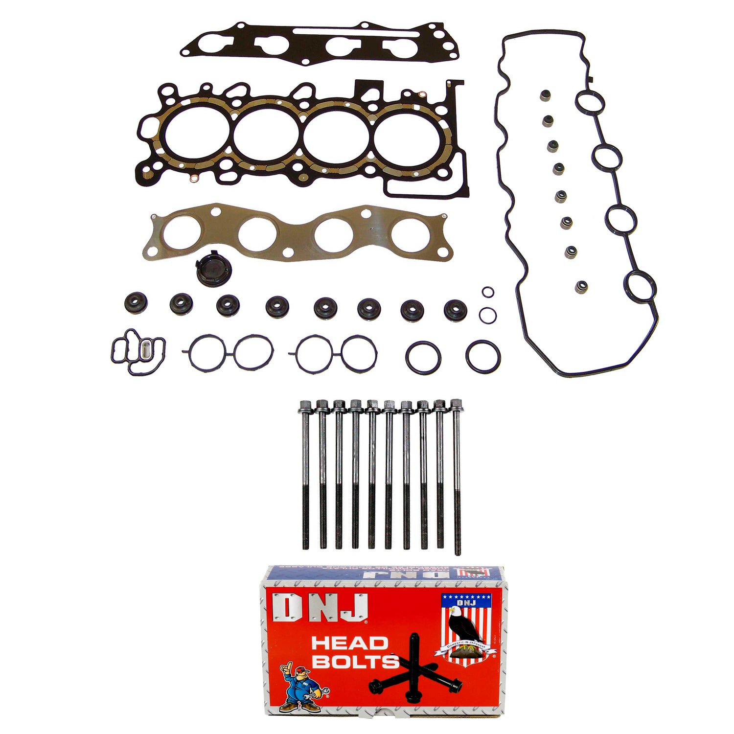 Cylinder Head Gasket set with Head Bolt Kit 2003-2005 Honda 1.3L