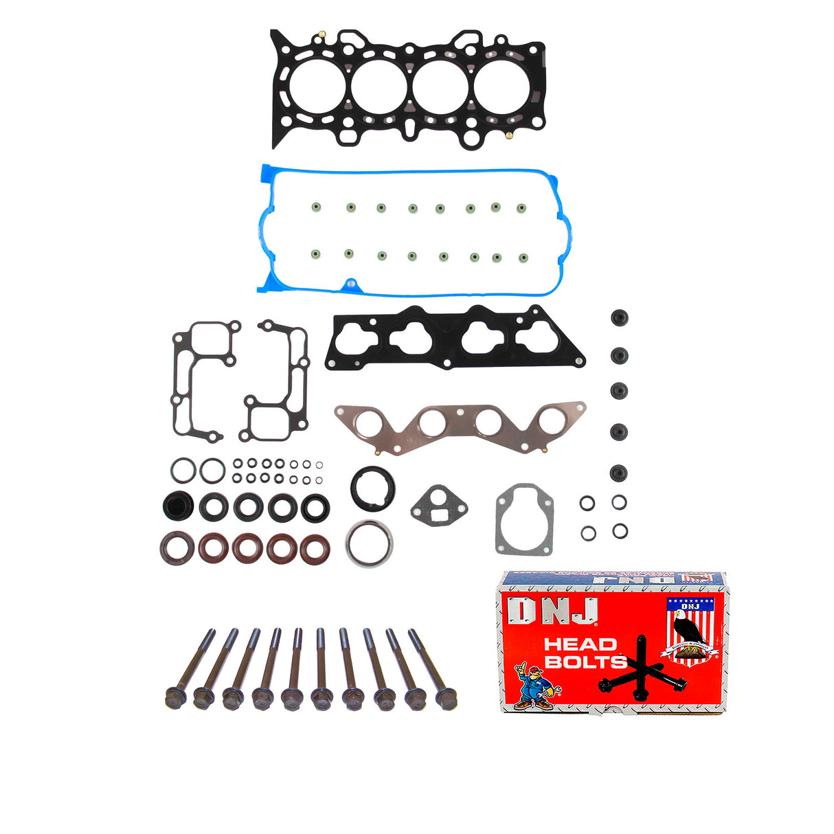 Cylinder Head Gasket set with Head Bolt Kit 2001-2005 Honda 1.7L