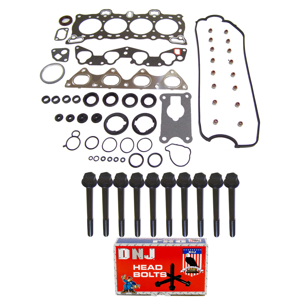 Cylinder Head Gasket set with Head Bolt Kit 1988-1995 Honda 1.5L-1.6L