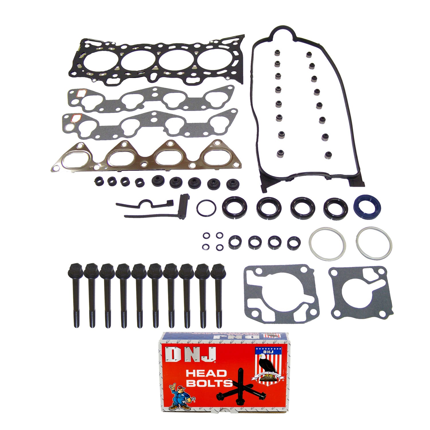 Cylinder Head Gasket set with Head Bolt Kit 1992-1995 Honda 1.5L-1.6L