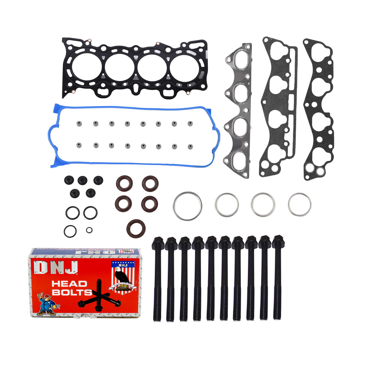 Cylinder Head Gasket set with Head Bolt Kit 1996-2000 Honda 1.6L
