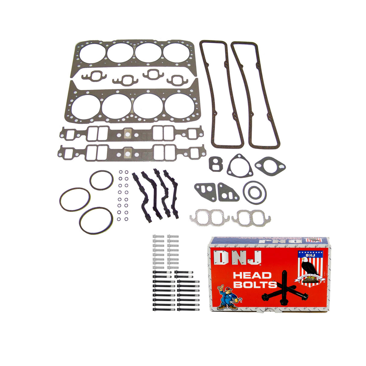 Cylinder Head Gasket set with Head Bolt Kit 1962-1980 Avanti,Buick,Chevrolet,GMC,Oldsmobile,Pontiac 4.6L-5.7L
