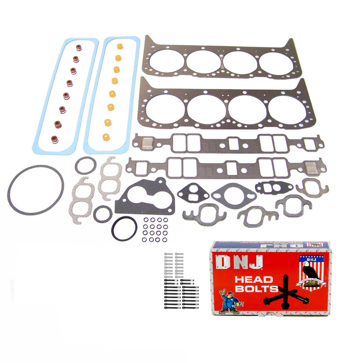 Cylinder Head Gasket set with Head Bolt Kit 1987-1996 AM General, Buick, Cadillac, Chevrolet, GMC, Oldsmobile, Pontiac 5.7L V8