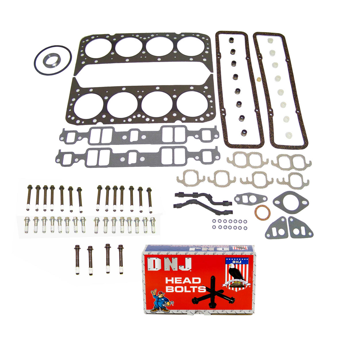 Cylinder Head Gasket set with Head Bolt Kit 1981-1986 Avanti,Chevrolet,GMC,Oldsmobile,Pontiac 5.0L