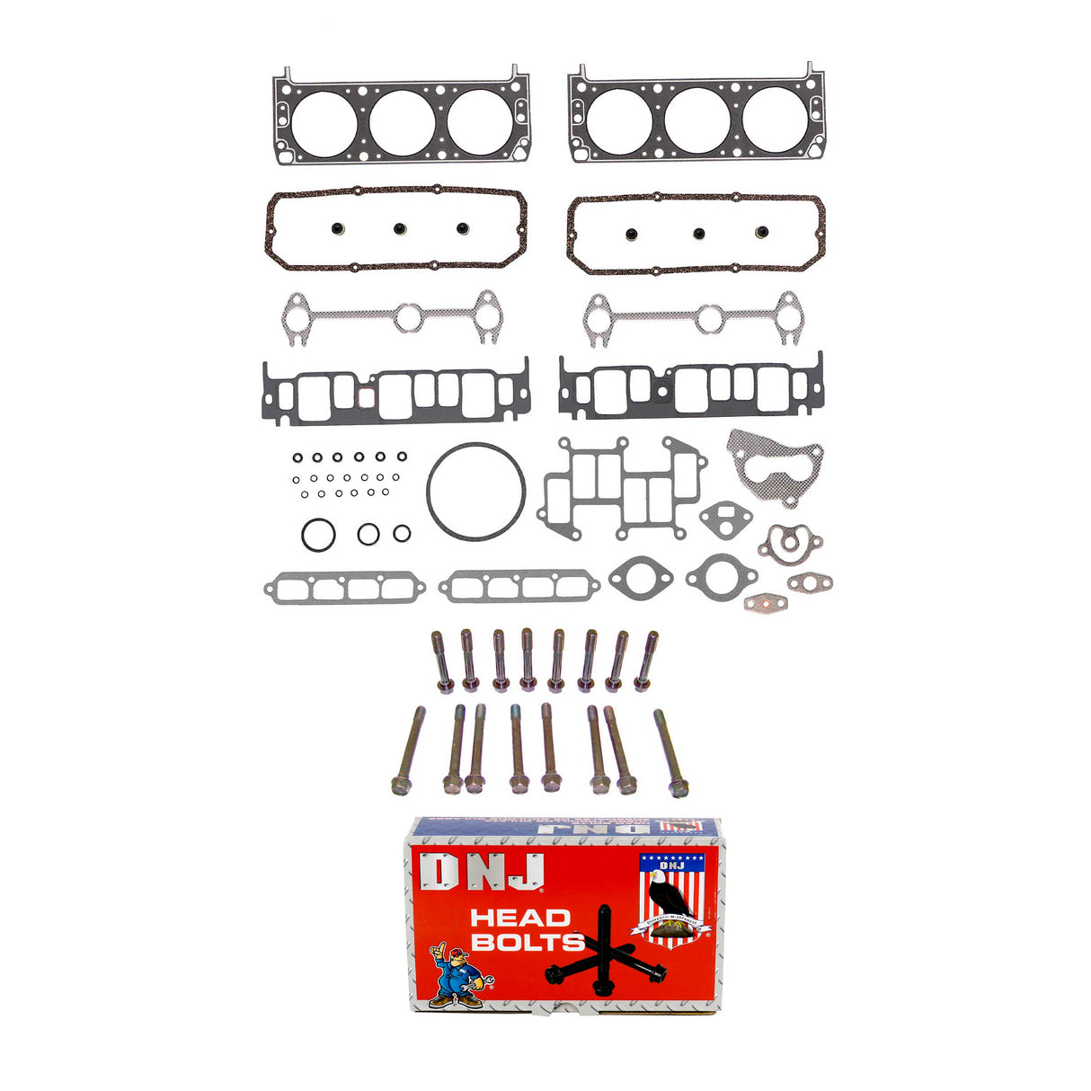 Cylinder Head Gasket set with Head Bolt Kit 1990-1992 Chevrolet & Pontiac 3.1L V6