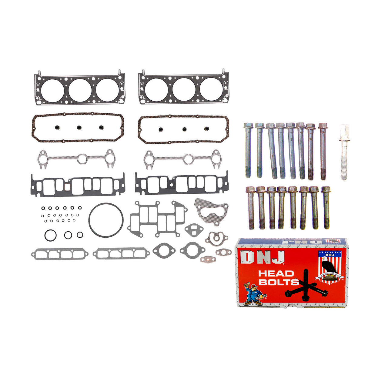 Cylinder Head Gasket set with Head Bolt Kit 1990-1995 Chevrolet,Isuzu,Oldsmobile,Pontiac 3.1L