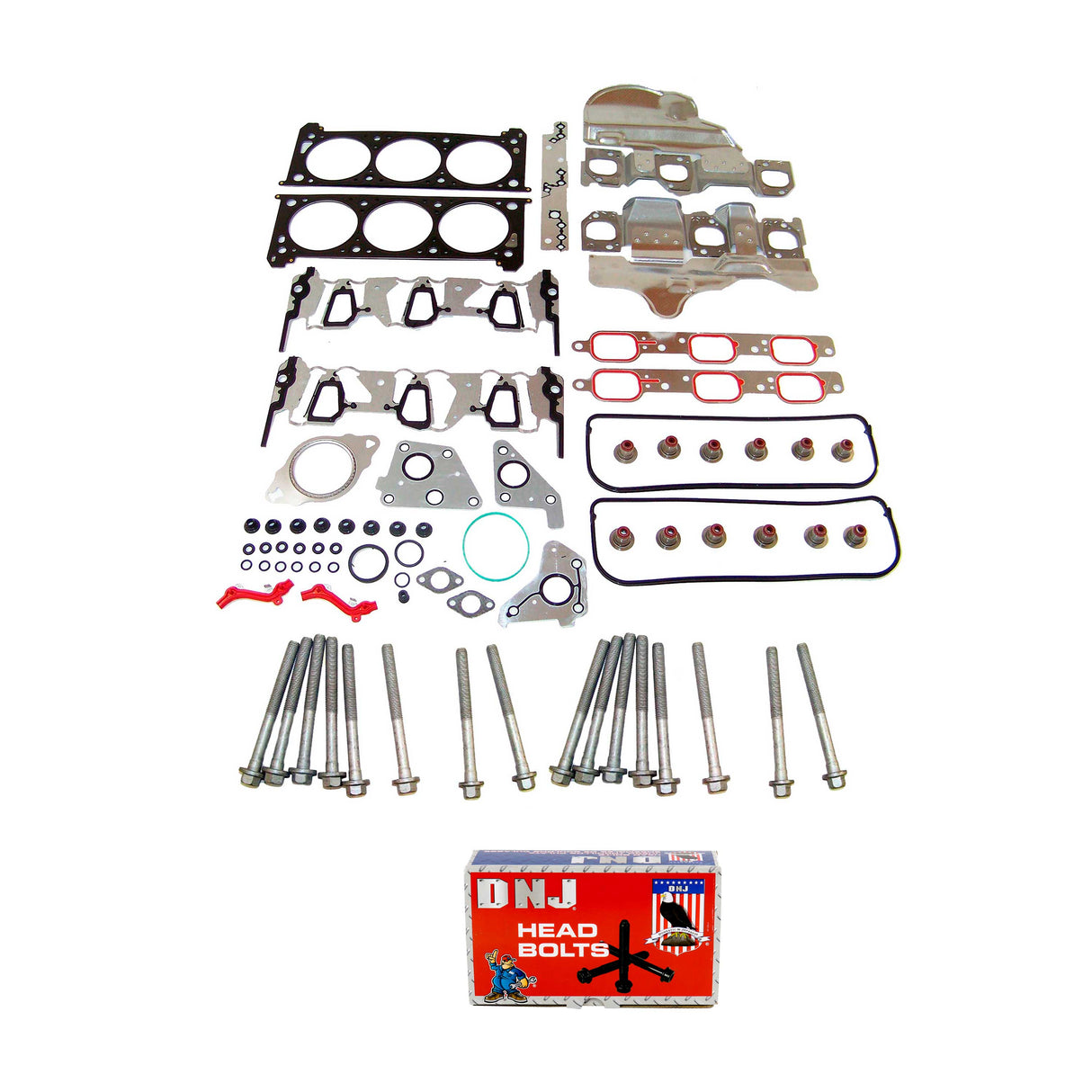 Cylinder Head Gasket set with Head Bolt Kit for 2006-2011 Buick, Chevrolet, Pontiac, Saturn 3.5L/3.9L V6