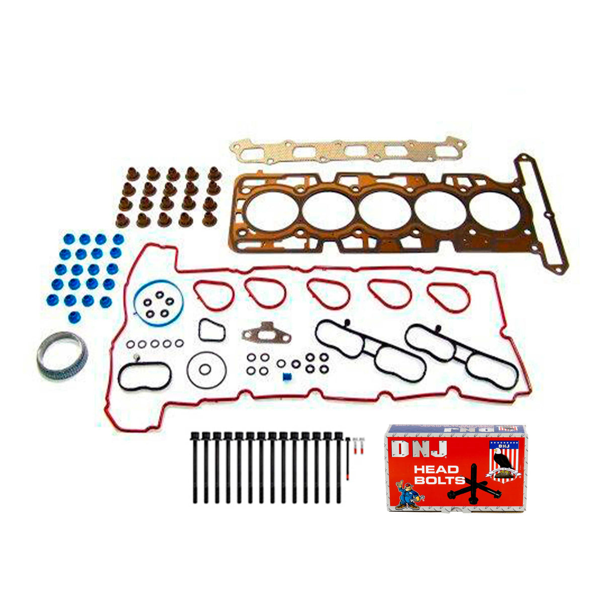 Cylinder Head Gasket set with Head Bolt Kit 2007-2012 Chevrolet,GMC,Hummer,Isuzu 3.7L