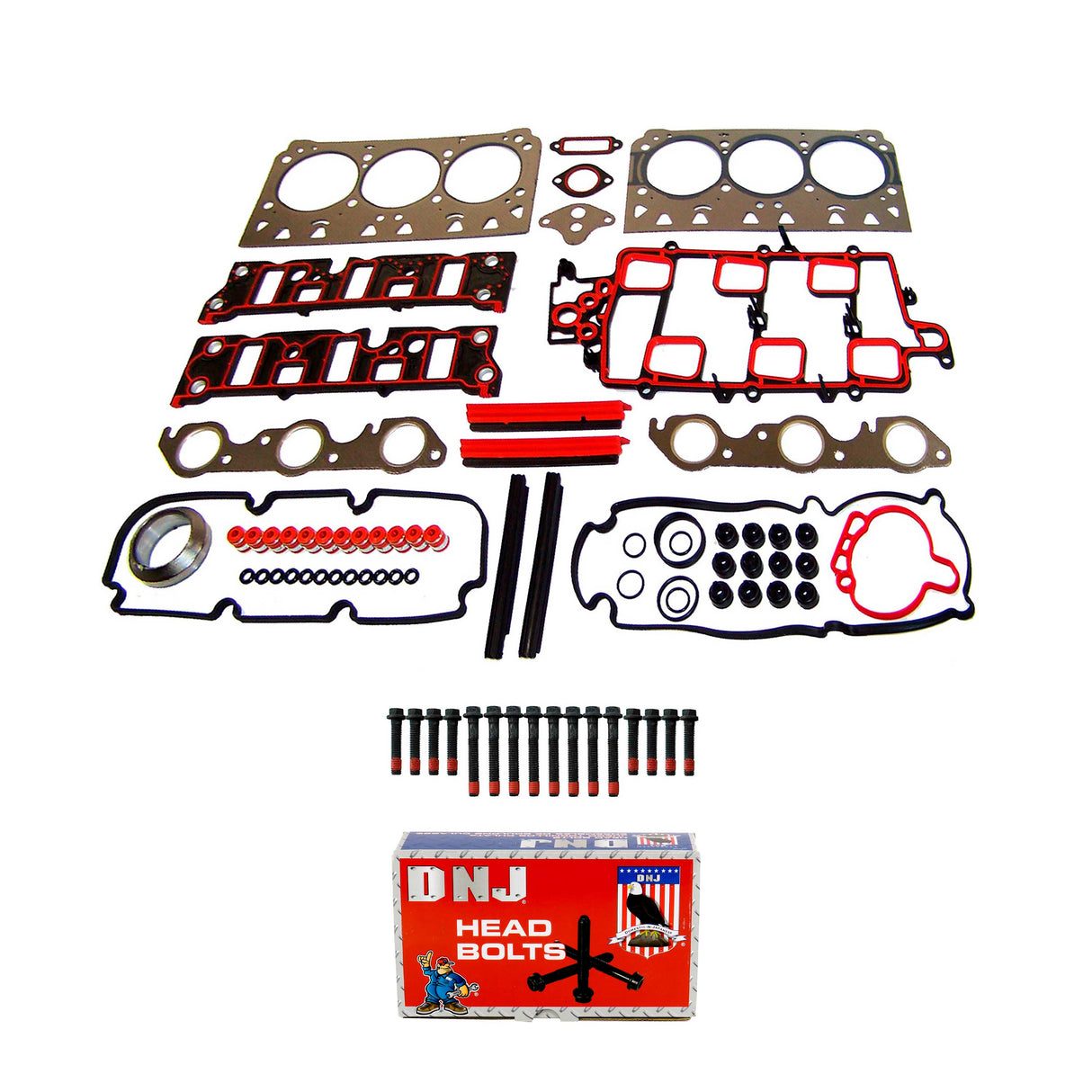 Cylinder Head Gasket set with Head Bolt Kit 1997-2005 Buick,Chevrolet,Oldsmobile,Pontiac 3.8L