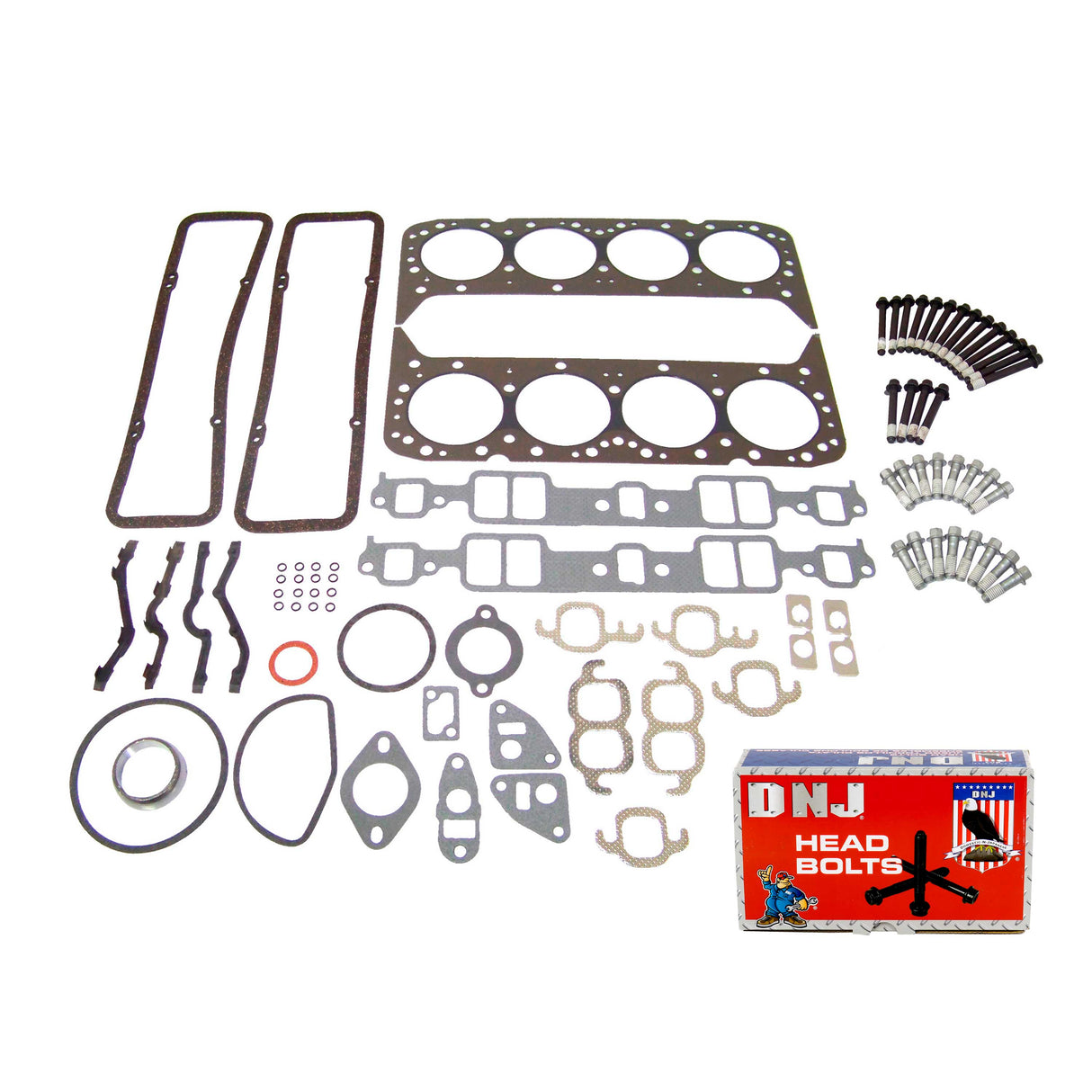 Cylinder Head Gasket set with Head Bolt Kit 1976-1980 Buick,Chevrolet,GMC,Oldsmobile,Pontiac 5.0L