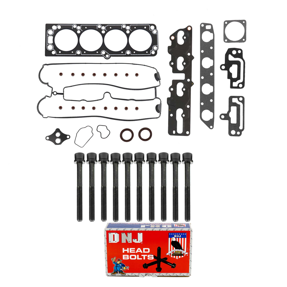 Cylinder Head Gasket set with Head Bolt Kit 1998-2003 Daewoo,Isuzu 2.0L-2.2L