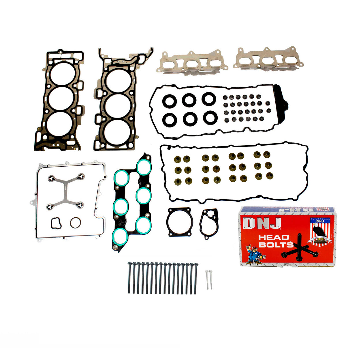 Cylinder Head Gasket set with Head Bolt Kit 2014-2017 Buick, Chevrolet, GMC 3.6L V6