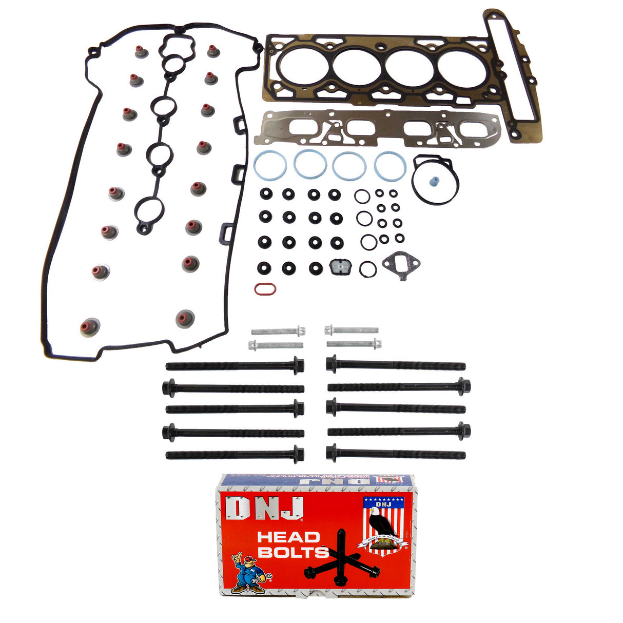 Cylinder Head Gasket set with Head Bolt Kit 2007-2012 Chevrolet,Pontiac,Saturn 2.2L-2.4L