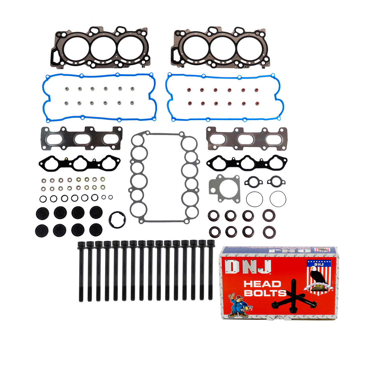 Cylinder Head Gasket set with Head Bolt Kit 1998-2004 Acura,Honda,Isuzu 3.2L-3.5L