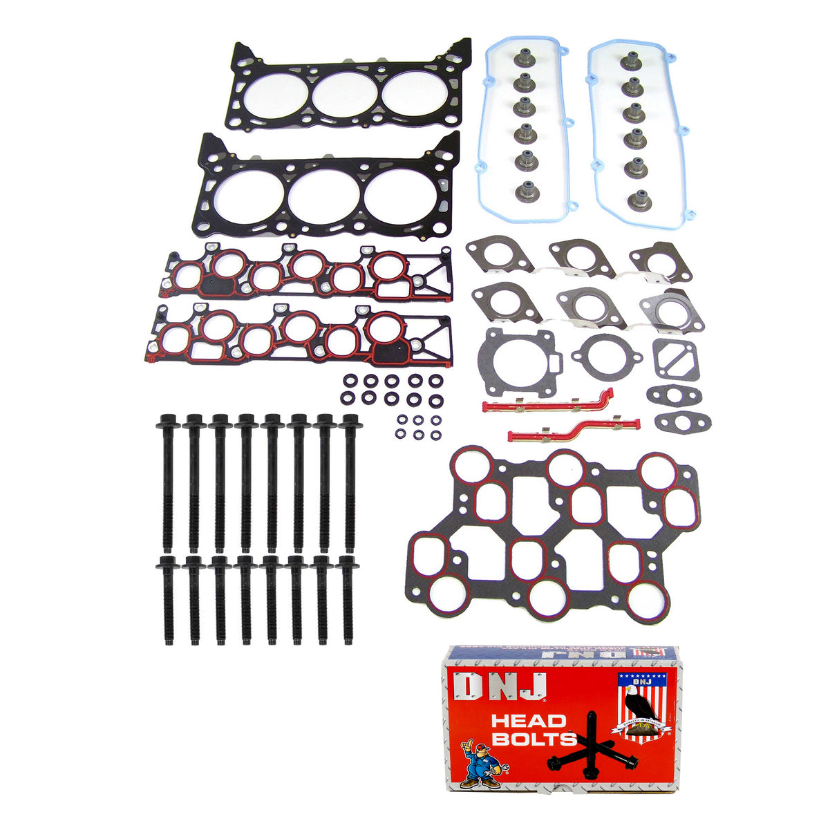 Cylinder Head Gasket set with Head Bolt Kit 1998-2004 Ford 3.8L-4.2L