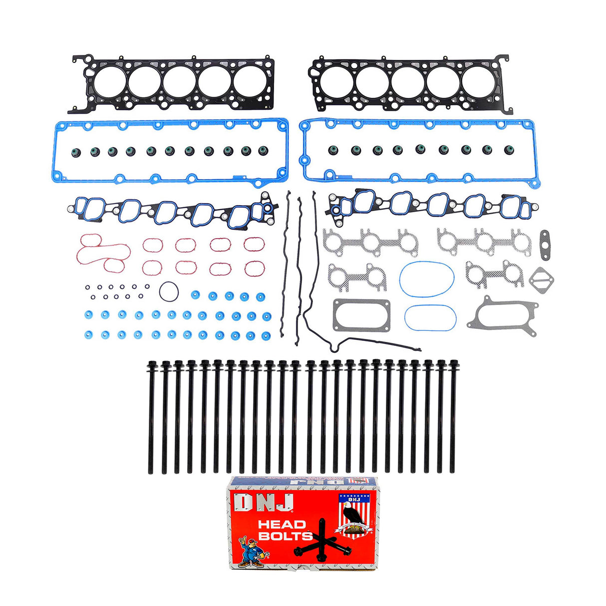 Cylinder Head Gasket set with Head Bolt Kit 2003-2019 Ford 6.8L
