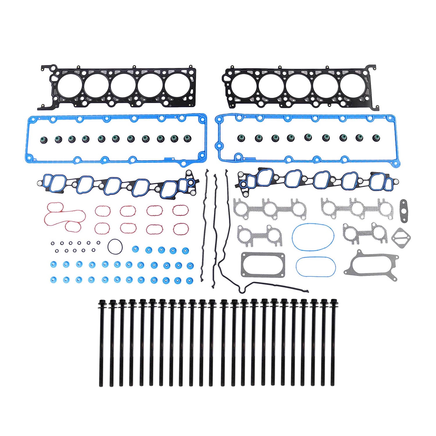 Cylinder Head Gasket set with Head Bolt Kit 2003-2019 Ford 6.8L