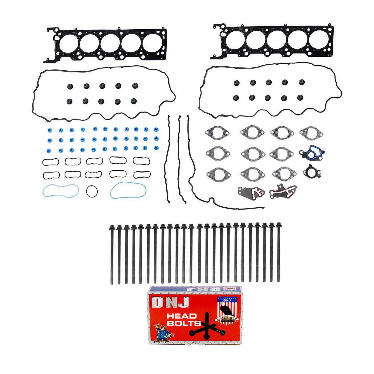 Cylinder Head Gasket set with Head Bolt Kit 2005-2016 Ford 6.8L