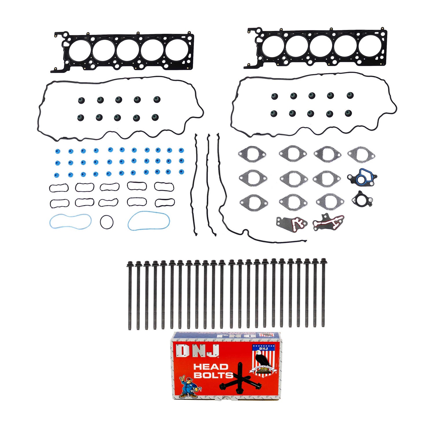Cylinder Head Gasket set with Head Bolt Kit 2005-2016 Ford 6.8L