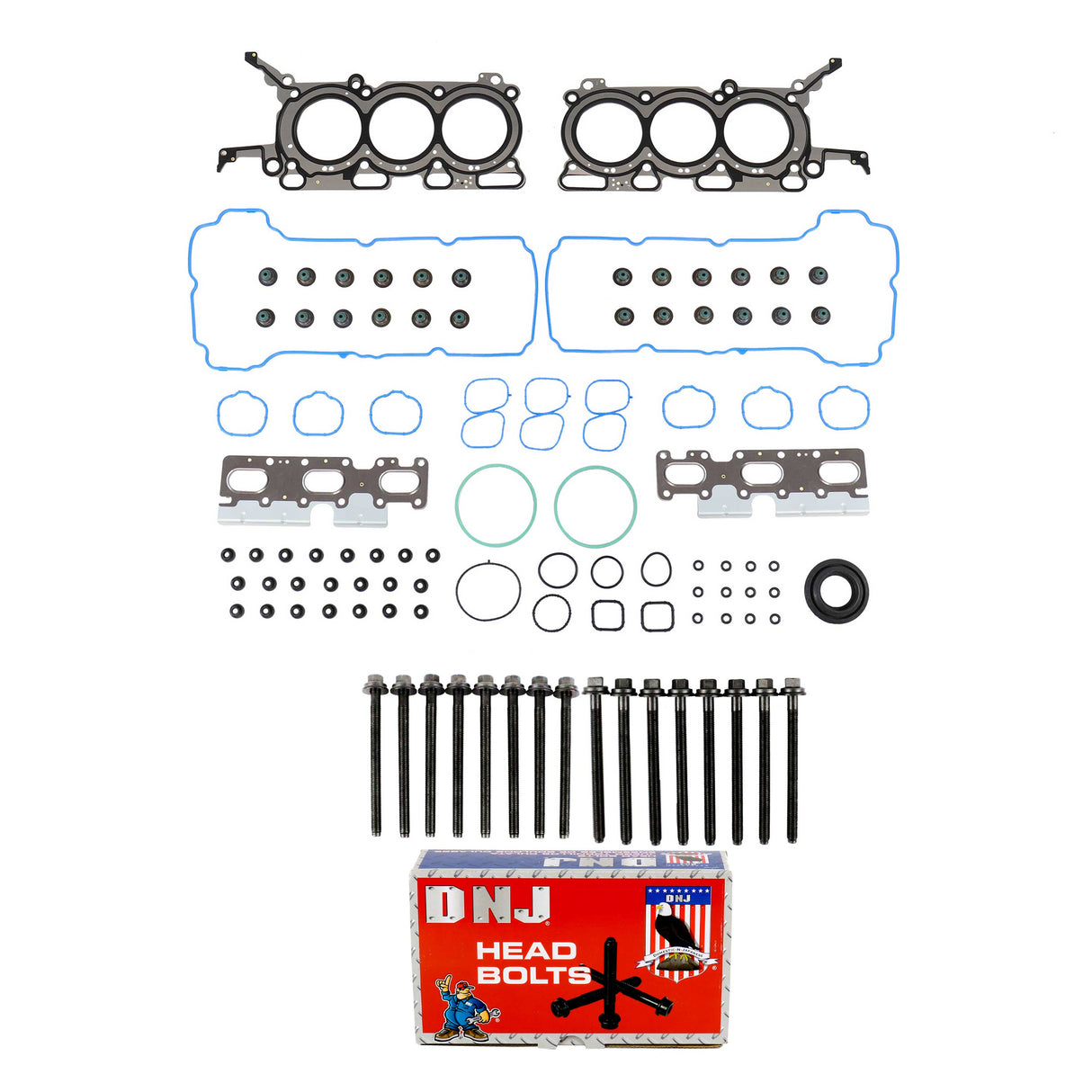 Cylinder Head Gasket set with Head Bolt Kit 2007-2009 Ford, Lincoln, Mazda, Mercury 3.5L V6