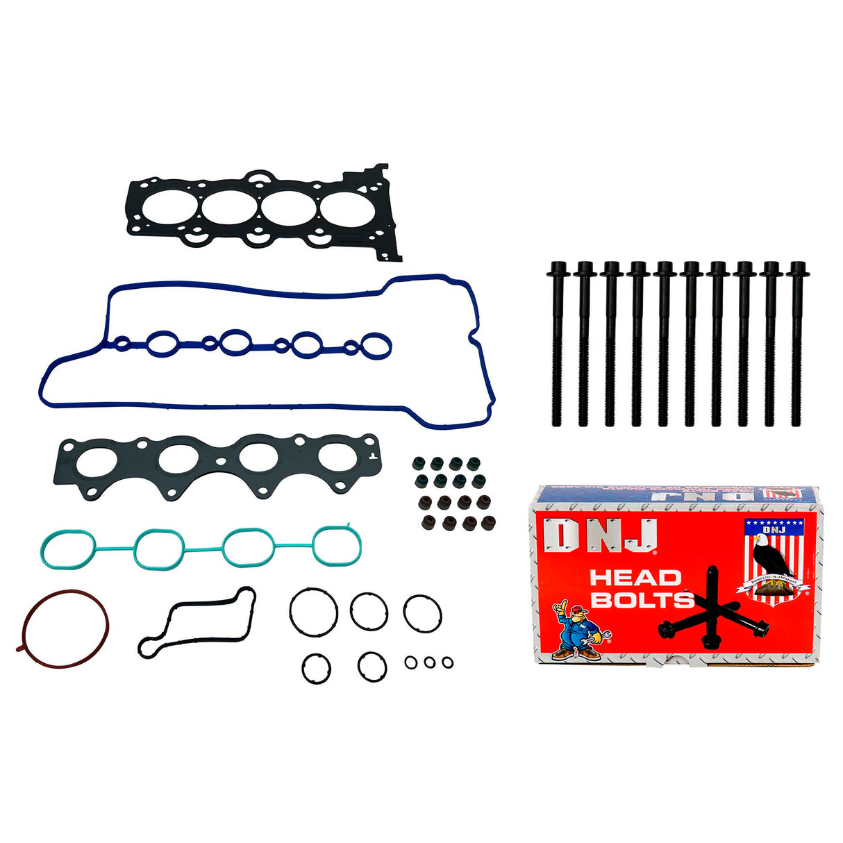 Cylinder Head Set with Head Bolt Kit 2013-2022 Hyundai 1.6L