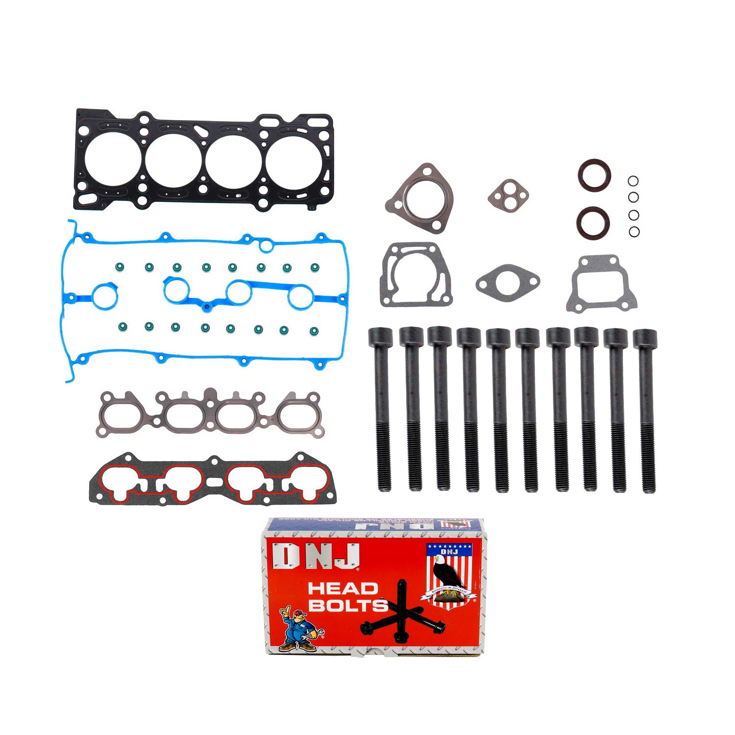 Cylinder Head Gasket set with Head Bolt Kit 2000-2003 Mazda 2.0L