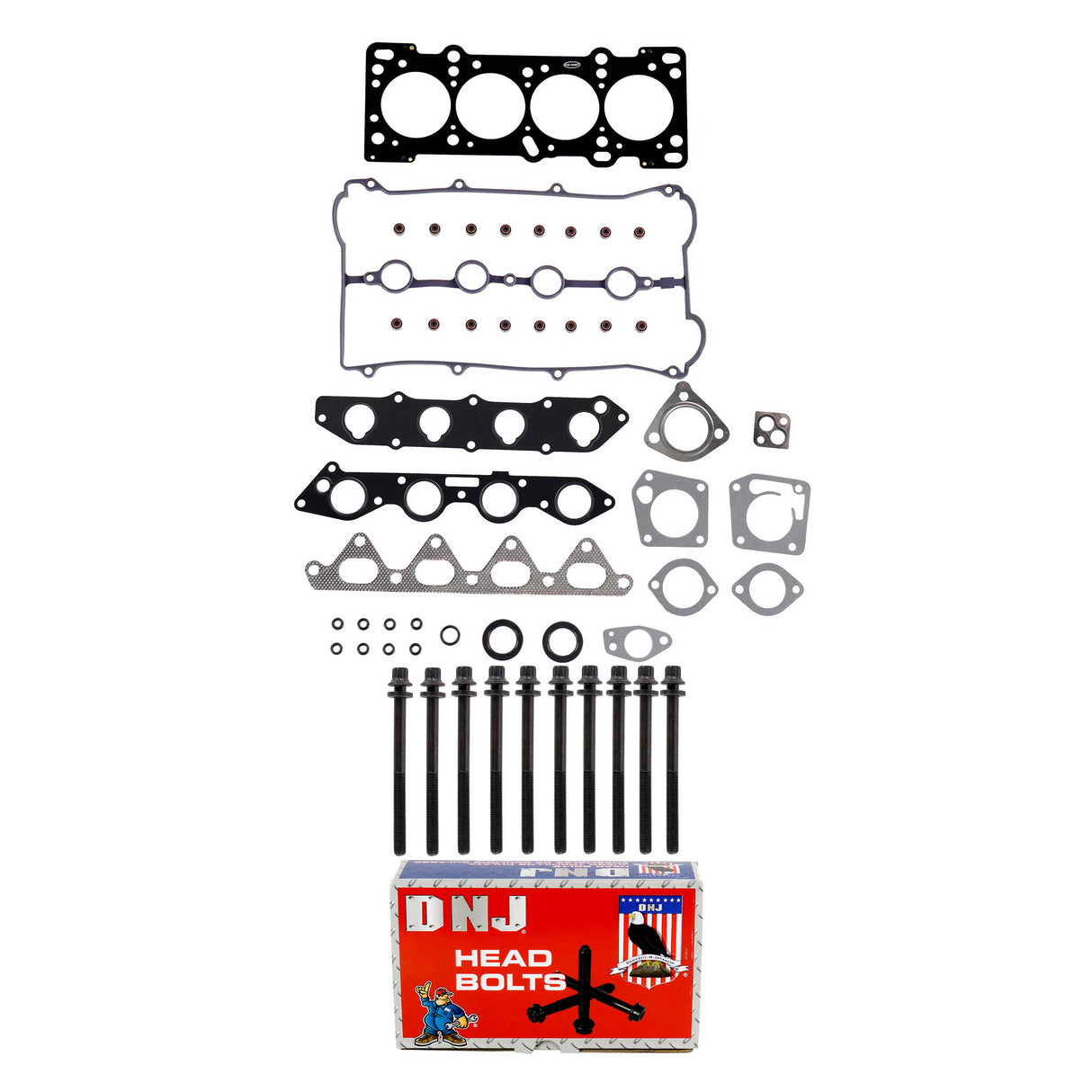 Cylinder Head Gasket set with Head Bolt Kit 1998-2001 Kia 1.8L