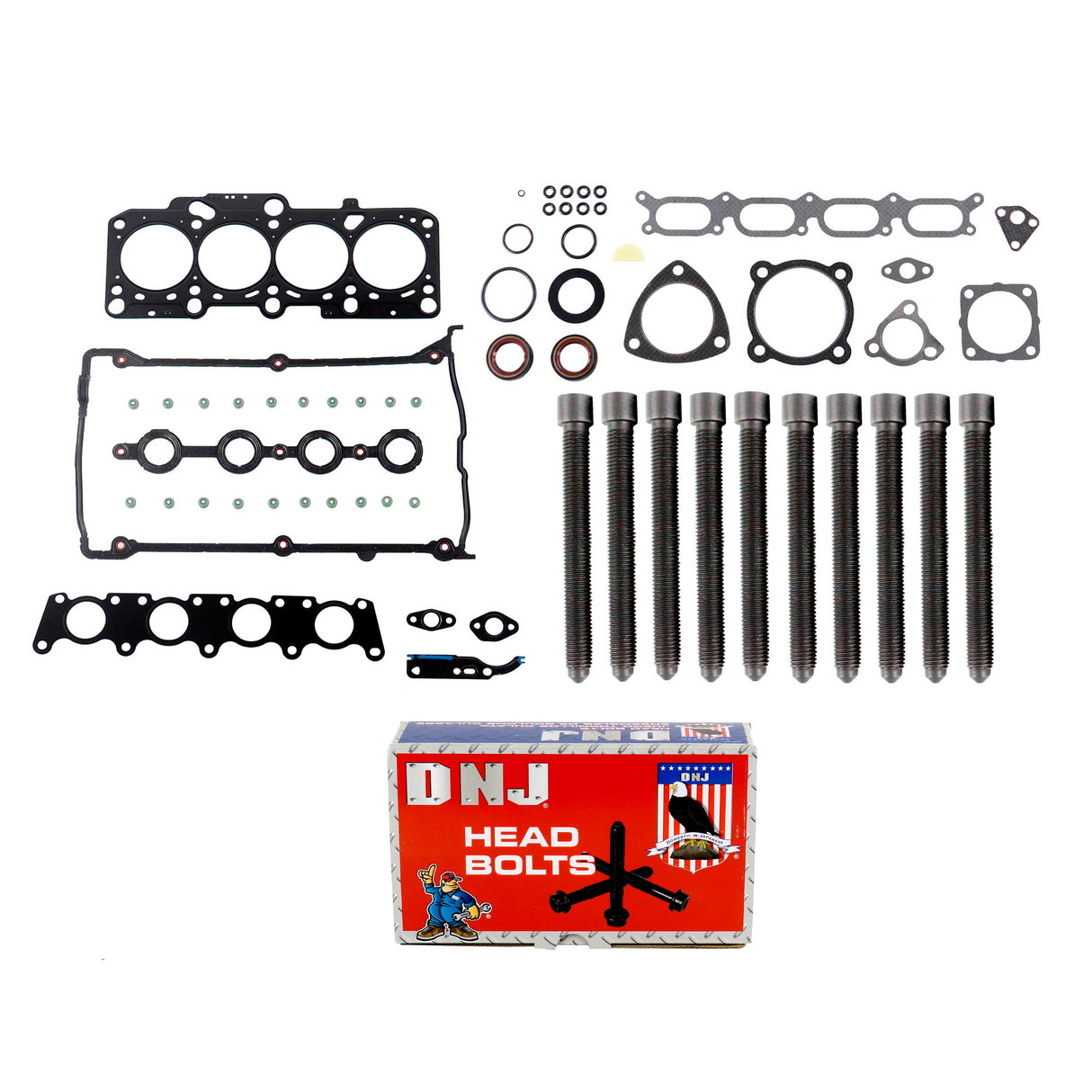Cylinder Head Gasket set with Head Bolt Kit 1997-2006 Audi,Volkswagen 1.8L