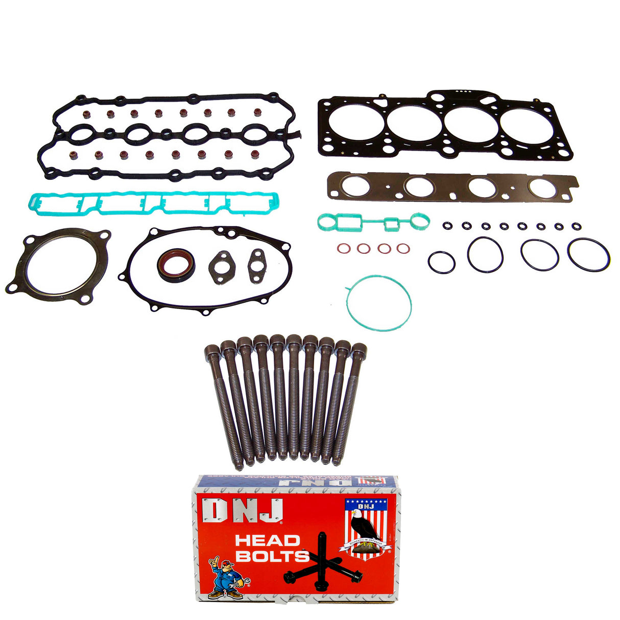 Cylinder Head Gasket set with Head Bolt Kit 2005-2015 Audi,Volkswagen 2.0L