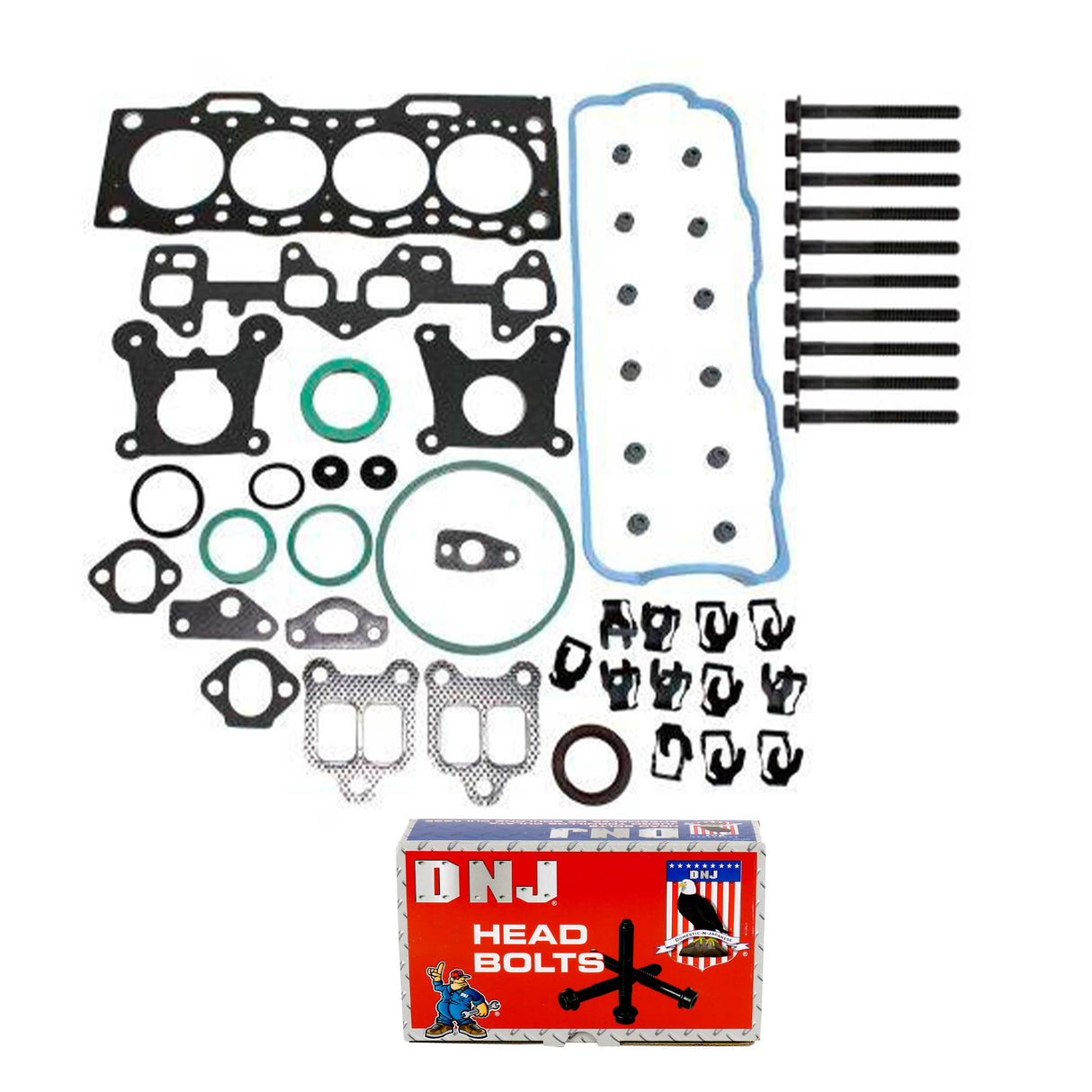Cylinder Head Gasket set with Head Bolt Kit 1987-1990 Toyota 1.5L