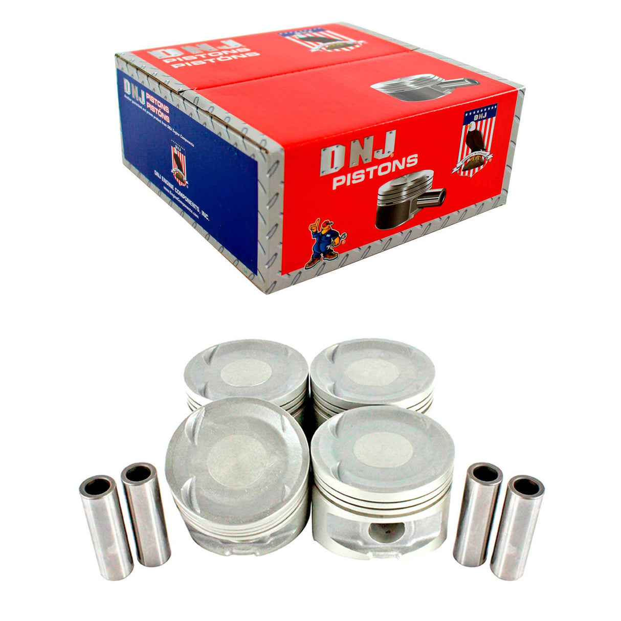 Piston Set 1989-1998 Eagle,Hyundai,Mitsubishi,Plymouth 2.0L (Oversizes Available)
