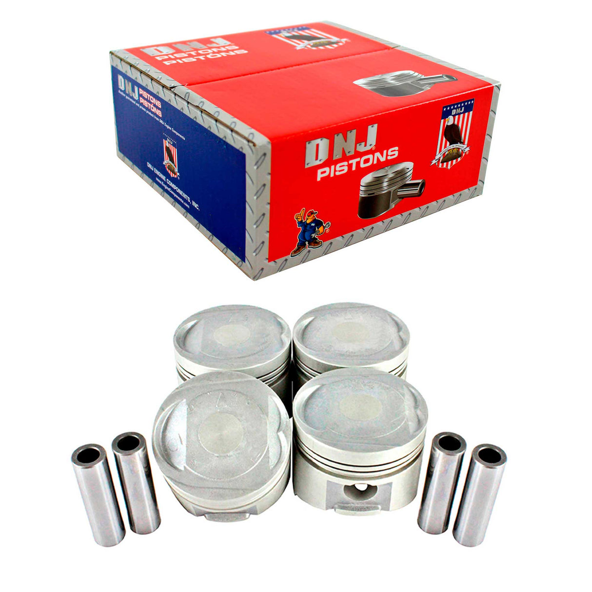 Piston Set 1985-1993 Dodge,Eagle,Hyundai,Mitsubishi,Plymouth 2.4L (Oversizes Available)