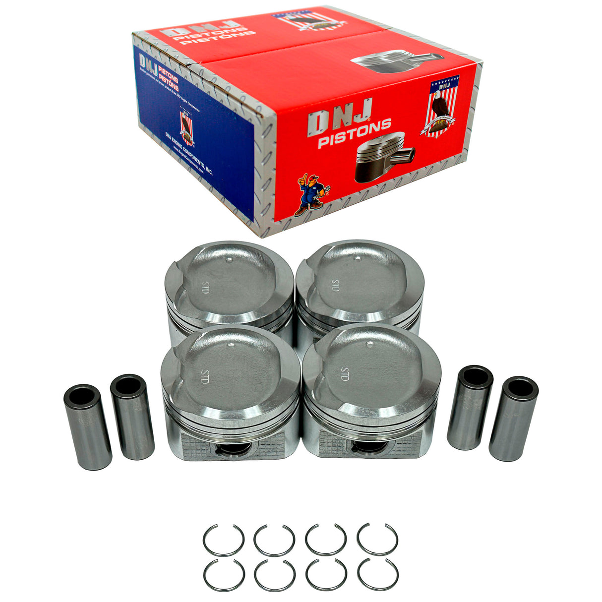 Piston Set 1998-2008 Chevrolet,Pontiac,Toyota 1.8L (Oversizes Available)