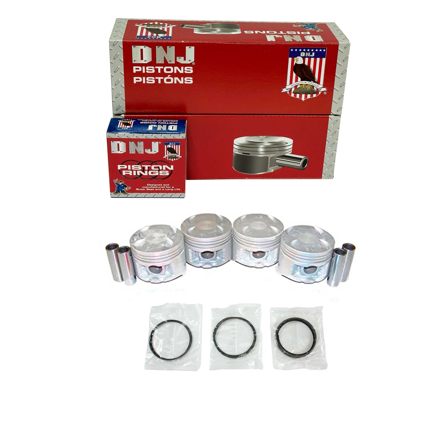 Piston and Ring Set 1988-1995 Honda 1.5L