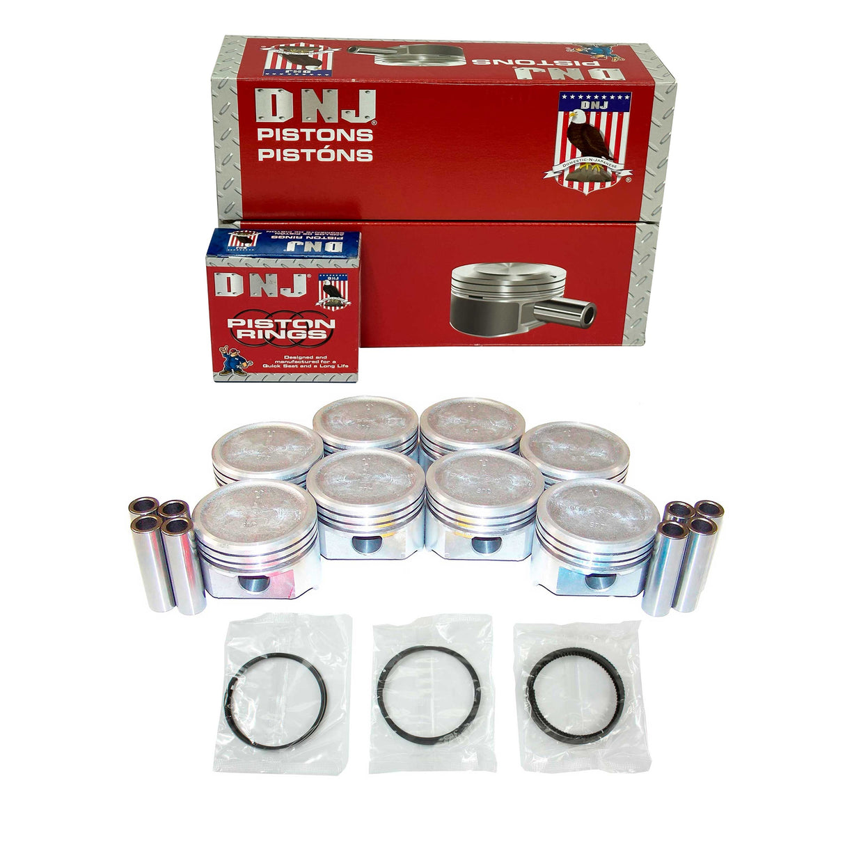 Piston and Ring Set 1976-1986 Buick, Chevrolet, GMC, Oldsmobile, Pontiac 5.0L