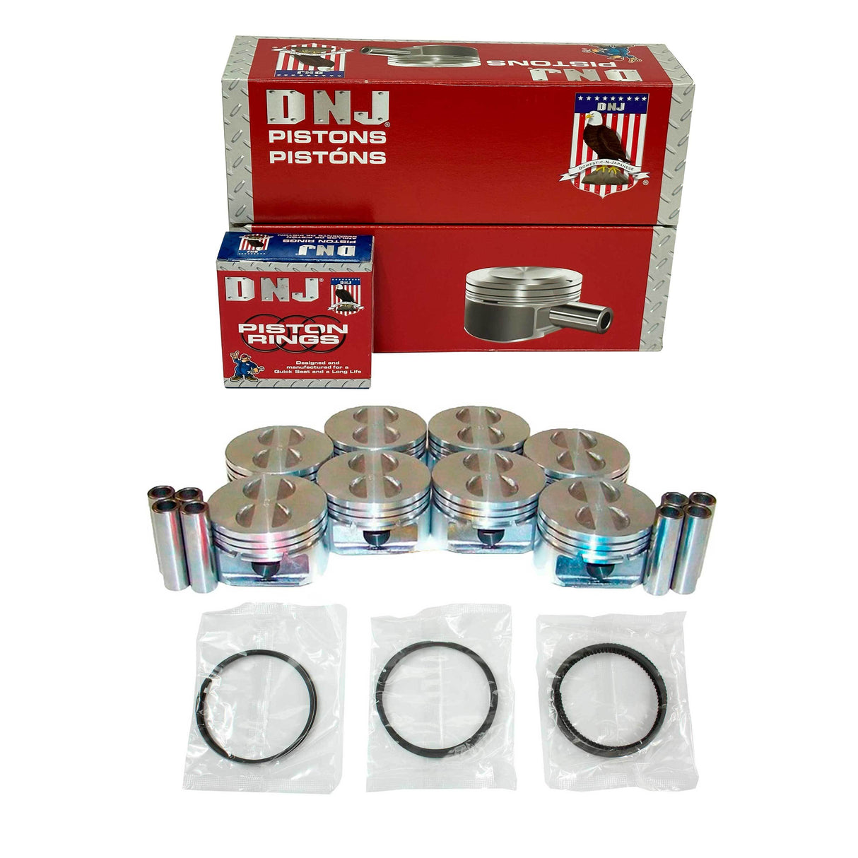 Piston and Ring Set 1990-1997 Buick, Cadillac, Chevrolet, Oldsmobile, Pontiac 5.7L