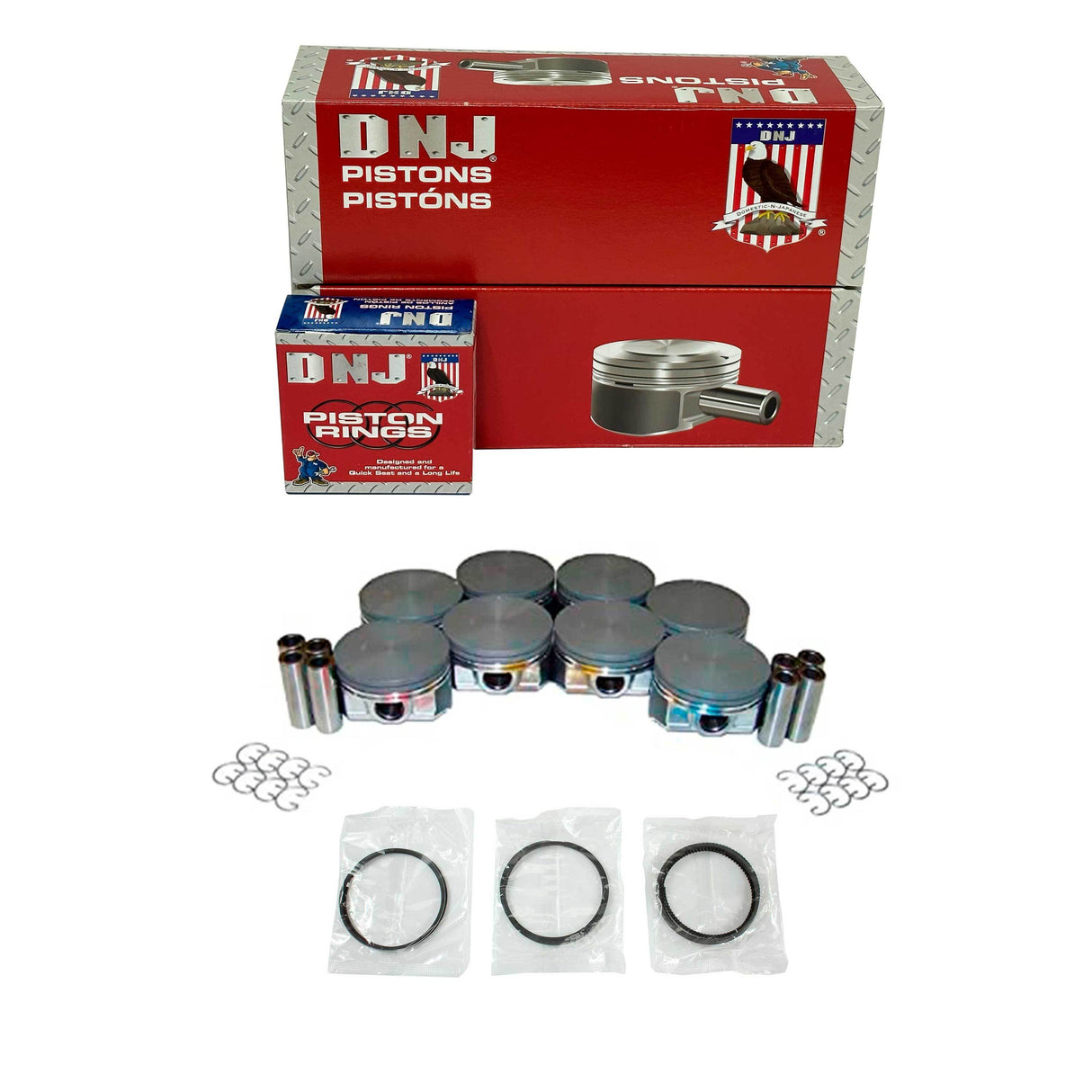 Piston and Ring Set 2004-2009 Buick, Cadillac, Chevrolet, GMC, Hummer, Isuzu, Pontiac, Saab 4.8L-5.3L