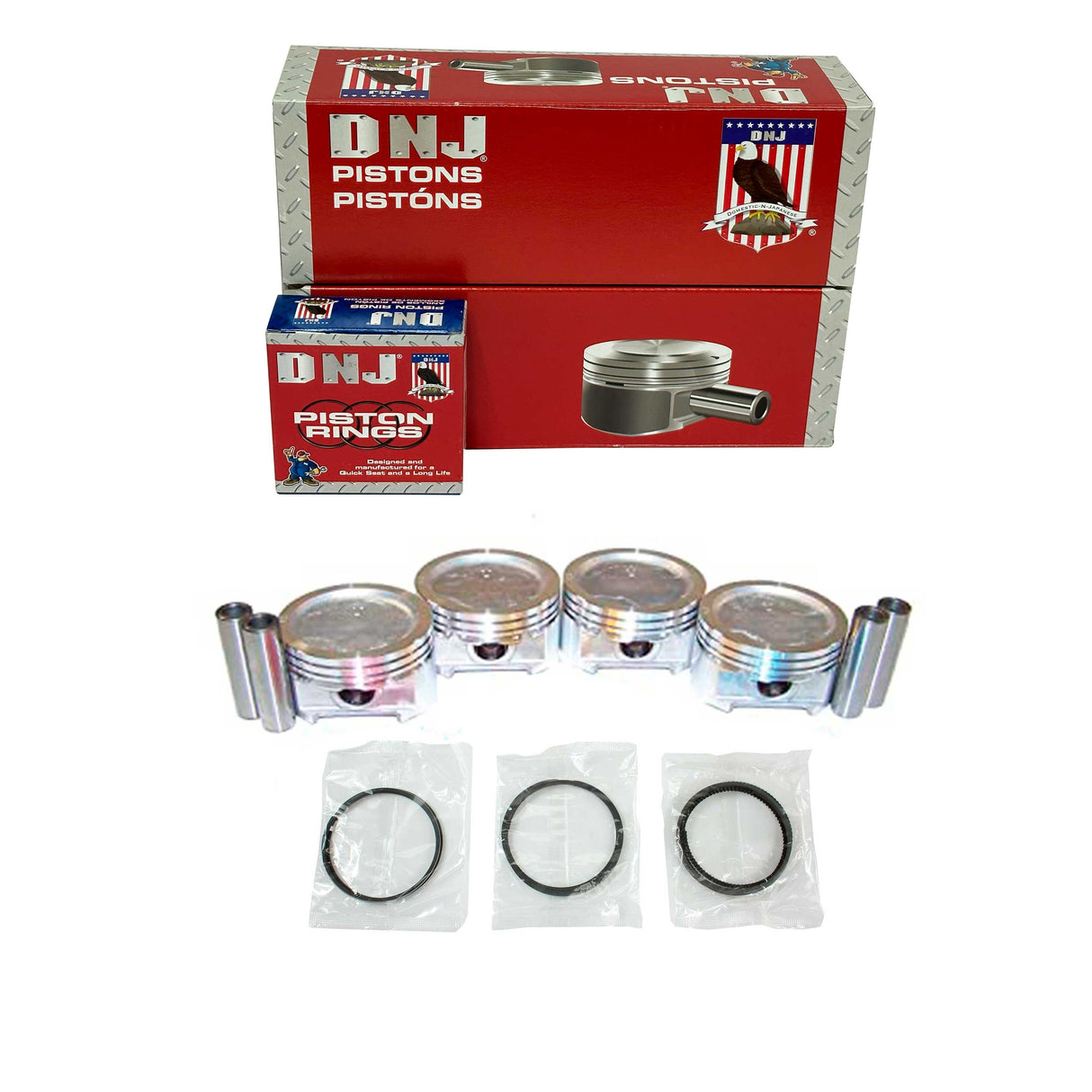 Piston and Ring Set 1992-2000 Buick, Chevrolet, GMC, Isuzu, Oldsmobile, Pontiac 2.2L