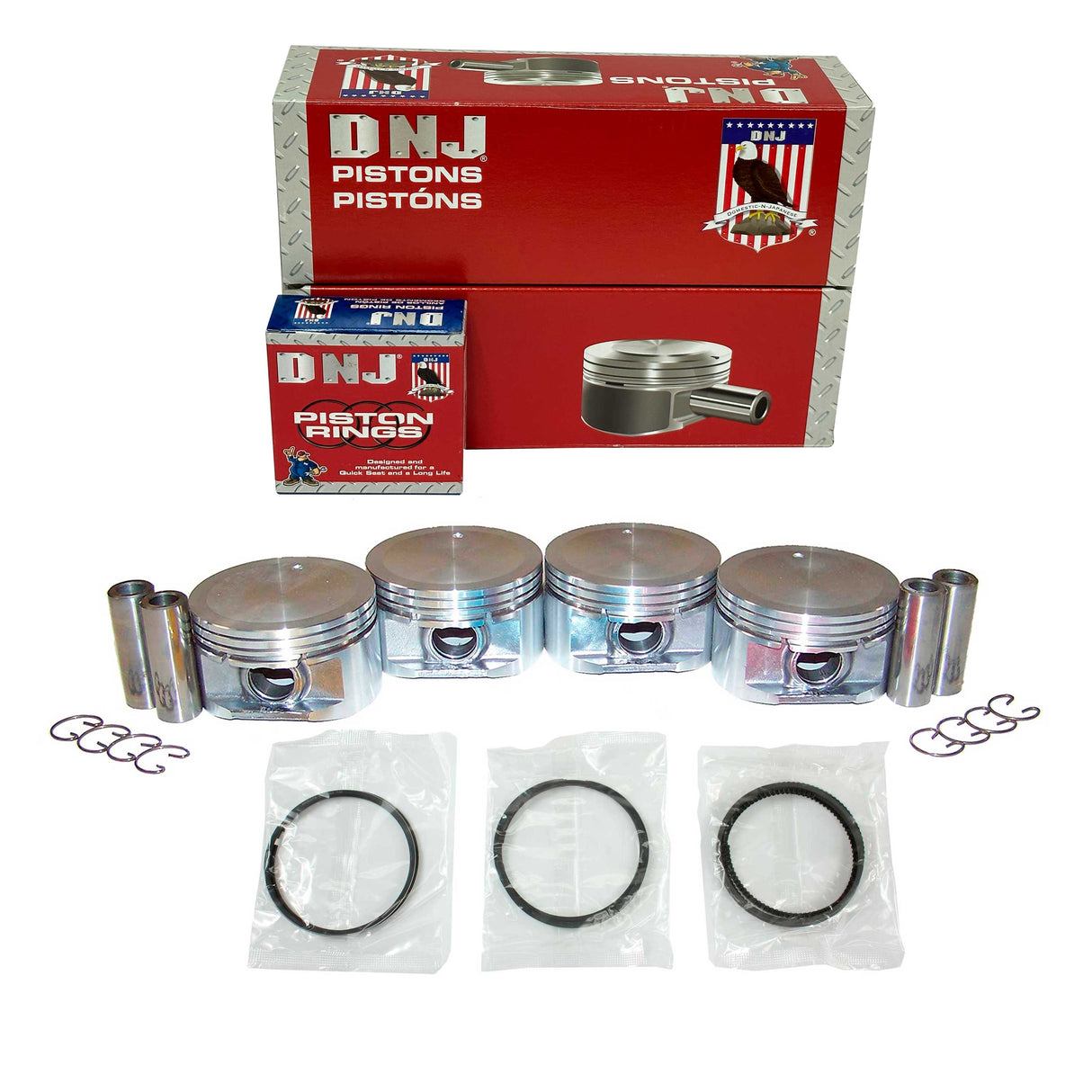 Piston and Ring Set 1996-1999 Buick, Chevrolet, Oldsmobile, Pontiac 2.4L