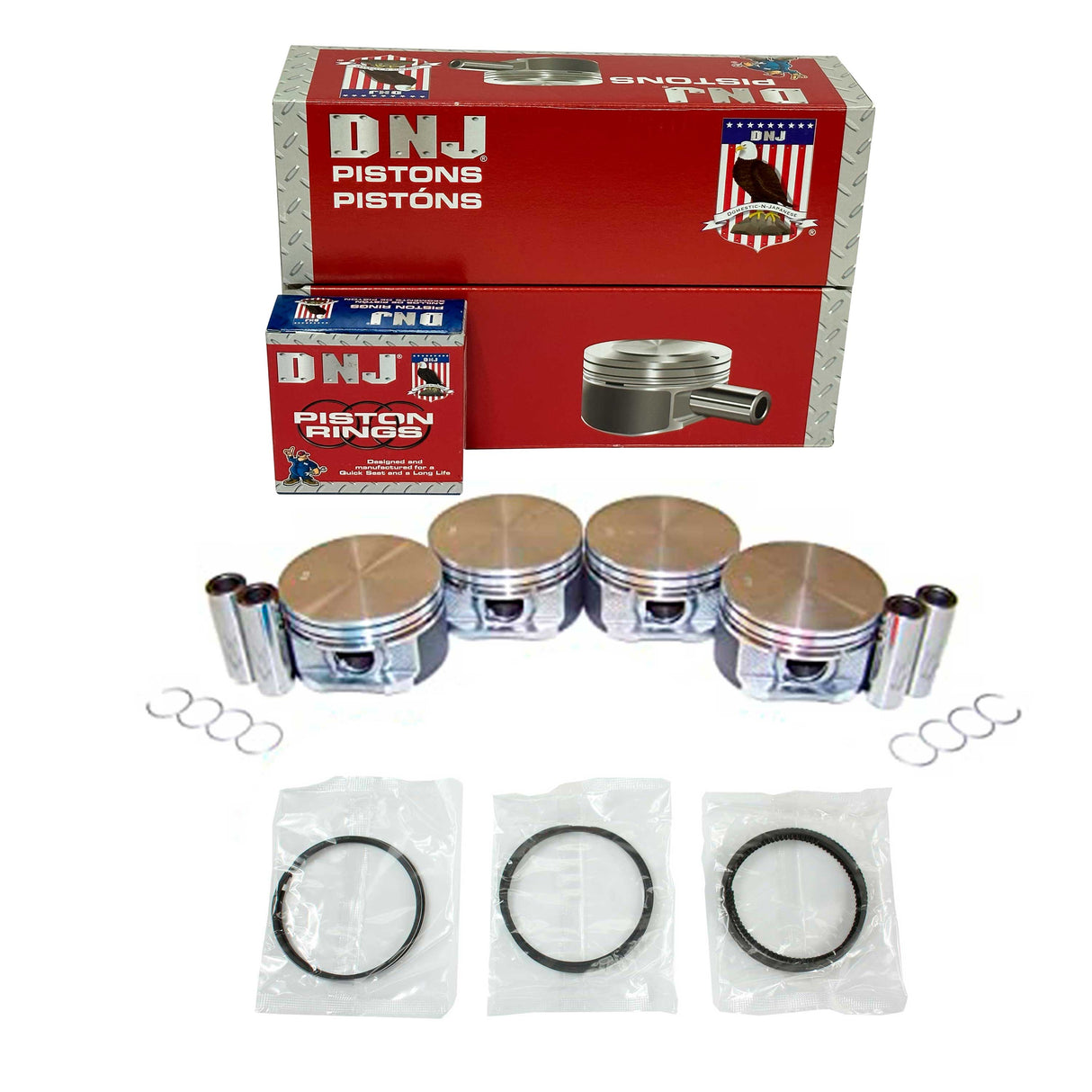 Piston and Ring Set 1999-2002 Chevrolet, Oldsmobile, Pontiac 2.4L