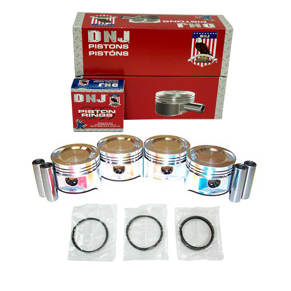 Piston and Ring Set 1983-1995 Kia, Mazda 2.0L