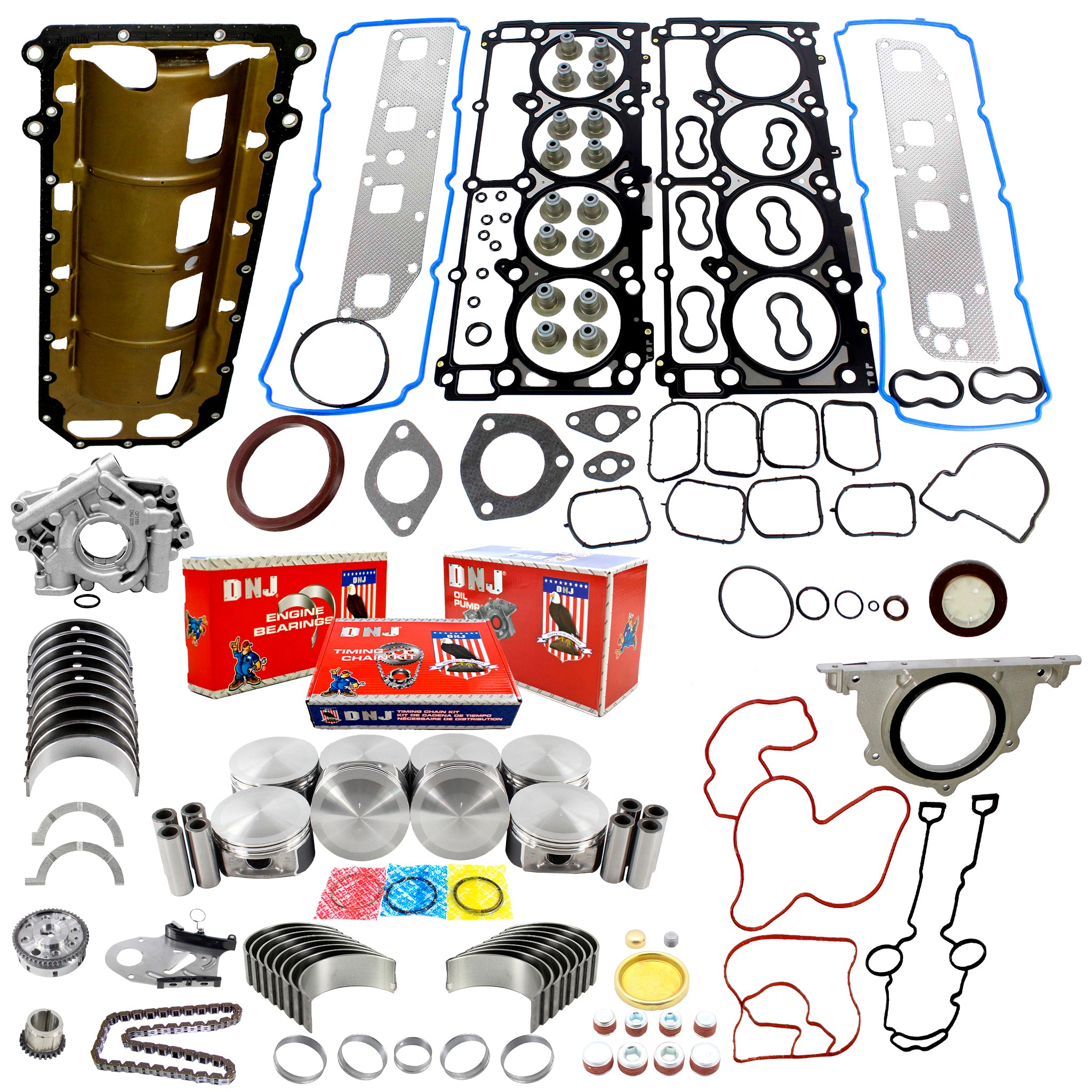 Enginetech CC484G Camshaft Bearings - Set Of 5 For Dodge Chrysler 5.7 & 6.1 HEMI V8 2003-2008